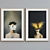 Modern Butterfly Portrait Picture Frame Set 3D model small image 4