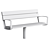 Mmcite Intervera Outdoor Park Bench 3D model small image 6