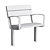 Mmcite Outdoor Park Benches: Intervera LVR156 LVR157 3D model small image 6