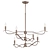 Elegant Willow Chandelier - 6 Light 3D model small image 1