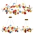 Vibrant Matisse Ring Chandelier 3D model small image 1