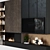 Modern TV Wall with Fireplace 3D model small image 3