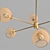 Vintage-inspired Staggered Glass Chandelier 3D model small image 2
