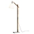 Rustic Wood Arc Floor Lamp 3D model small image 1