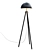 Sleek Tripod Dome Floor Lamp 3D model small image 1