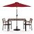 Outdoor Patio Bistro Set with Umbrella 3D model small image 4