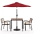 Outdoor Patio Bistro Set with Umbrella 3D model small image 1