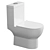 Sleek Rimless Toilet - BelBagno STEAM 3D model small image 1