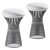 Sleek Silver Stool: Platner 3D model small image 2