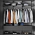 Versatile Wall-mounted Clothing Storage 3D model small image 1