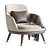 Modern Misool Armchair: Stylish and Comfortable 3D model small image 1