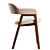 Elegant Savis Gray Dining Chair 3D model small image 2