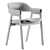 Elegant Savis Gray Dining Chair 3D model small image 4
