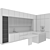 Modern90 - Customizable Kitchen 3D model small image 7