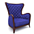 Classic Comfort Armchair 3D model small image 6