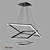 Black Altis LED Pendant: Stylish and Modern 3D model small image 1