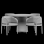 Elegant Dining Set by Porro 3D model small image 4