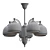 Alpha Lord Modern Chandelier 3D model small image 2