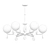 Elegant Silver Pendant Chandelier 3D model small image 2