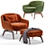 Elegant Minotti BELT Armchair (6 Colors) 3D model small image 5