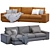 Sleek Leather Kivik Sofa 3D model small image 4