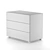 Minimalist White Dresser 3D model small image 4