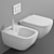 Elegant Wall Hung Toilet - Laufen Palomba 3D model small image 3