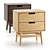 Modern Ellwood Nightstand with Drawers 3D model small image 1