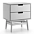 Modern Ellwood Nightstand with Drawers 3D model small image 4