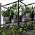 Metal Box Hanging Plants: Set 449 3D model small image 3