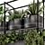 Metal Box Hanging Plants: Set 449 3D model small image 4