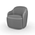 Sculptural Luxury: Barba Armchair 3D model small image 4