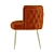 Velvet Stud Dining Chair 3D model small image 4