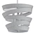 Modern Industrial Culter Pendant 3D model small image 3