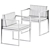 Laubo Garden Chair: Minimalistic Outdoor Elegance 3D model small image 2