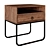 Industrial Style Raylene Bedside Table 3D model small image 1