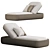 Manutti Kobo Lounger: Stylish Modern Outdoor Furniture 3D model small image 5