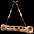 Bamboo Elegance Chandelier 3D model small image 2