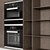 Modern White & Wood Kitchen Cabinets 3D model small image 4