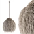 Natural Thatch Palm Pendant Light 3D model small image 1