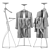 Valet Stand Porada Sir-Bis 2 with Peignoir and Stockings

 Stylish Floor Standing Clothes Valet with Two Sets of 3D model small image 4