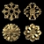 16 Rosettes: Gold-Gypsum Blend 3D model small image 2