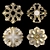 16 Rosettes: Gold-Gypsum Blend 3D model small image 4