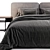 Elegant Minotti Tatlin Bed 3D model small image 4