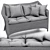 AMARI VITA 2-Seat Sofa: Sleek & Stylish 3D model small image 7