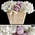 Elegant Floral Basket 3D model small image 1