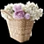 Elegant Floral Basket 3D model small image 2