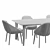 Modern Minimalist Minotti Lido Cord Dining Set 3D model small image 4