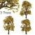 Autumn Chestnut Trio - 3 Trees 3D model small image 1