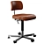 Engelbrechts Kevi 2534U: Elegant Swivel Chair 3D model small image 1